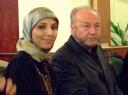 Salma Yaqoob and George Galloway at restaurant